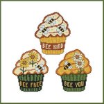 Cupcakes - Sunflower N' Bee Trio (image for) Cupcakes - Sunflower N' Bee Trio